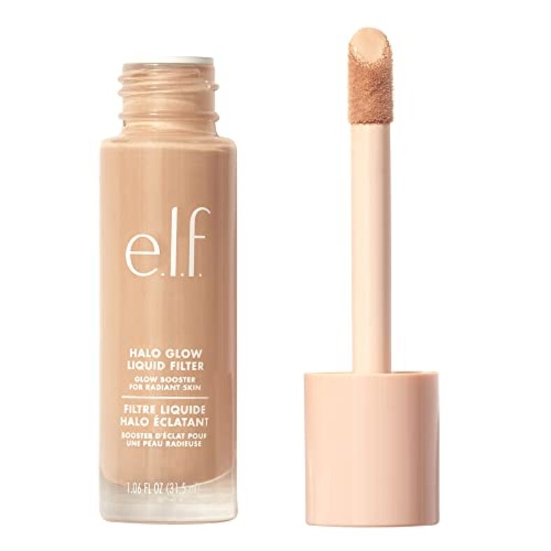 e.l.f. Halo Glow Liquid Filter, Complexion Booster For A Glowing, Soft-Focus Look, Infused With Hyaluronic Acid, Vegan & Cruelty-Free, 3 Light/Medium