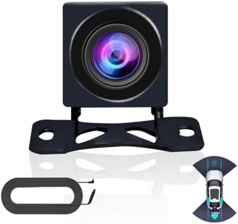 A Rear-View Camera is Designed for Portable CarPlay Products Under The Luzeterna Brand. 1080P HD Night Vision Backup Camera Supports Rear Recording Function.