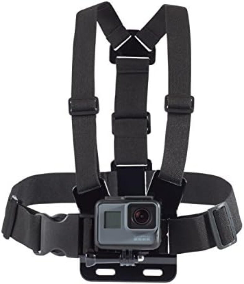 Amazon Basics Adjustable Chest Mount Harness For GoPro Camera (Compatible with GoPro Hero Series), Black