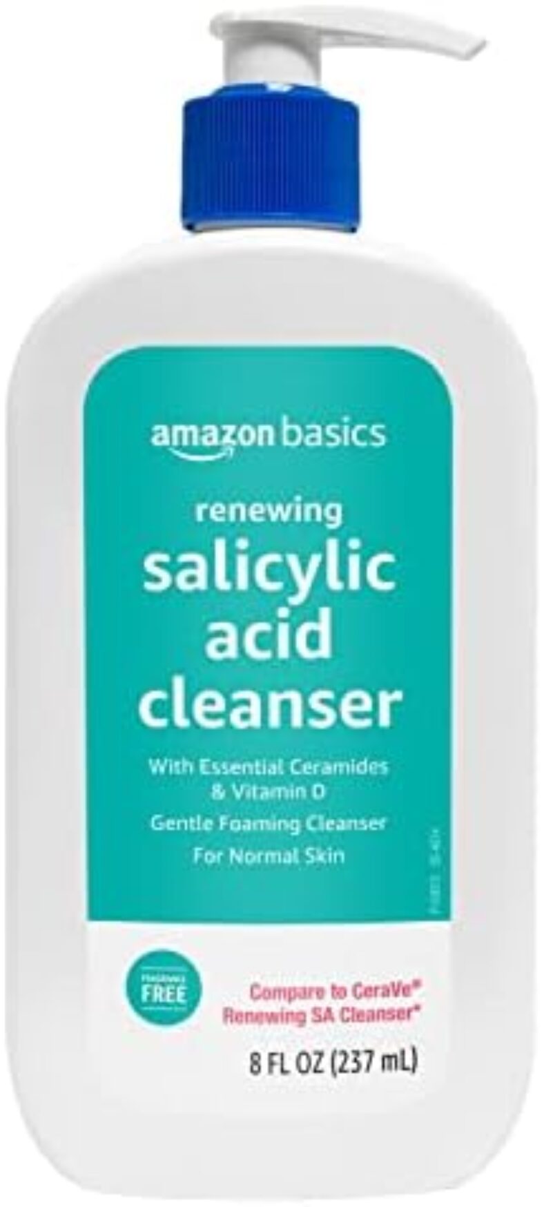Amazon Basics Renewing Salicylic Acid Cleanser, Unscented, 8 Fluid Ounces, 1-Pack