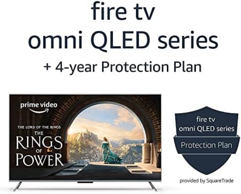 Amazon Fire TV 65″ Omni QLED Series 4K UHD smart TV + 4-Year Protection Plan