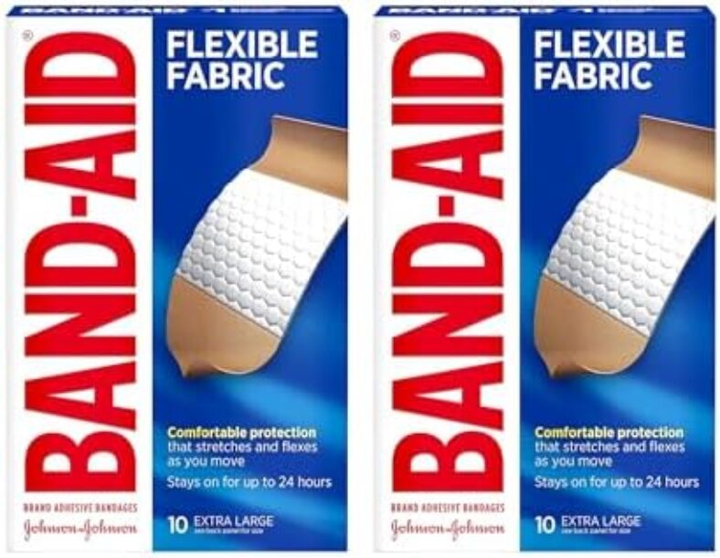 Band-AID Flexible Fabric Bandages, Extra Large 10 ea (Pack of 2)