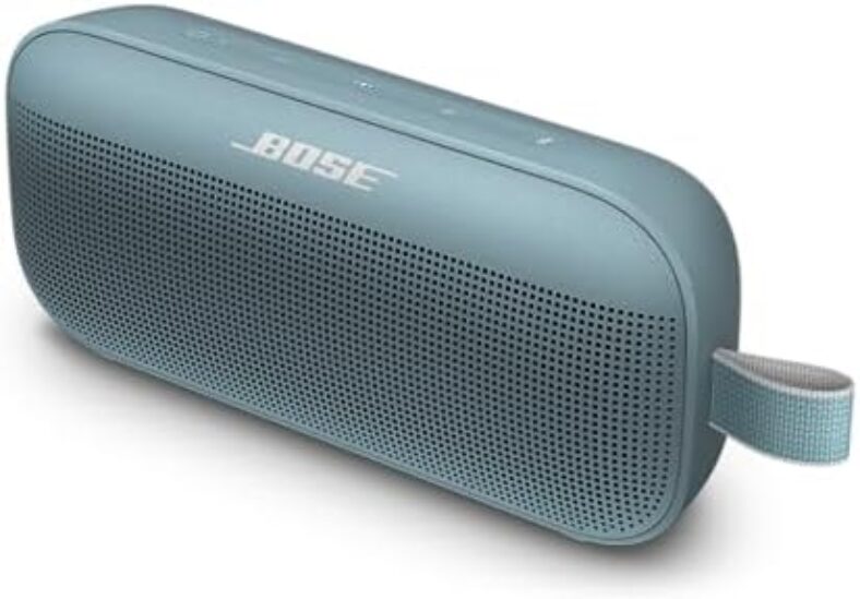 Bose SoundLink Flex Bluetooth Speaker, Portable Speaker with Microphone, Wireless Waterproof Speaker for Travel, Outdoor and Pool Use, Stone Blue