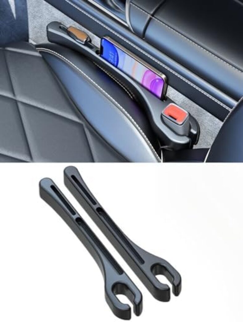 Car seat Gap Filler Set of 2, Fill The Gap Between The seat and The Console, to Prevent Items from Falling Out, but Also to Reduce rattles, Suitable for a Variety of Cars and SUVs