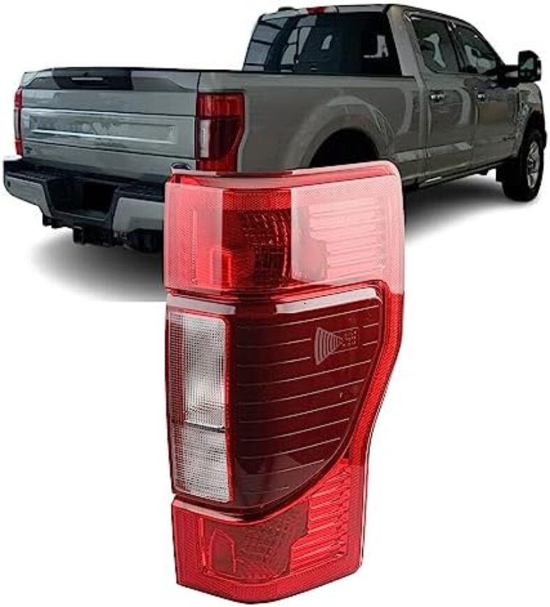 Dasbecan Right Passenger Side Tail Light Assembly Compatible with 2020 2021 2022 Ford F250 F350 Super Duty Blind Spot Module Can be Installed Rear Taillight