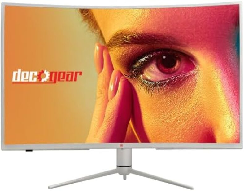 Deco Brands 39″ Curved Ultrawide Gaming Monitor, 2560 x 1440, HDR400, 165 Hz, 99% sRGB, HDMI 2.0, DP 1.4