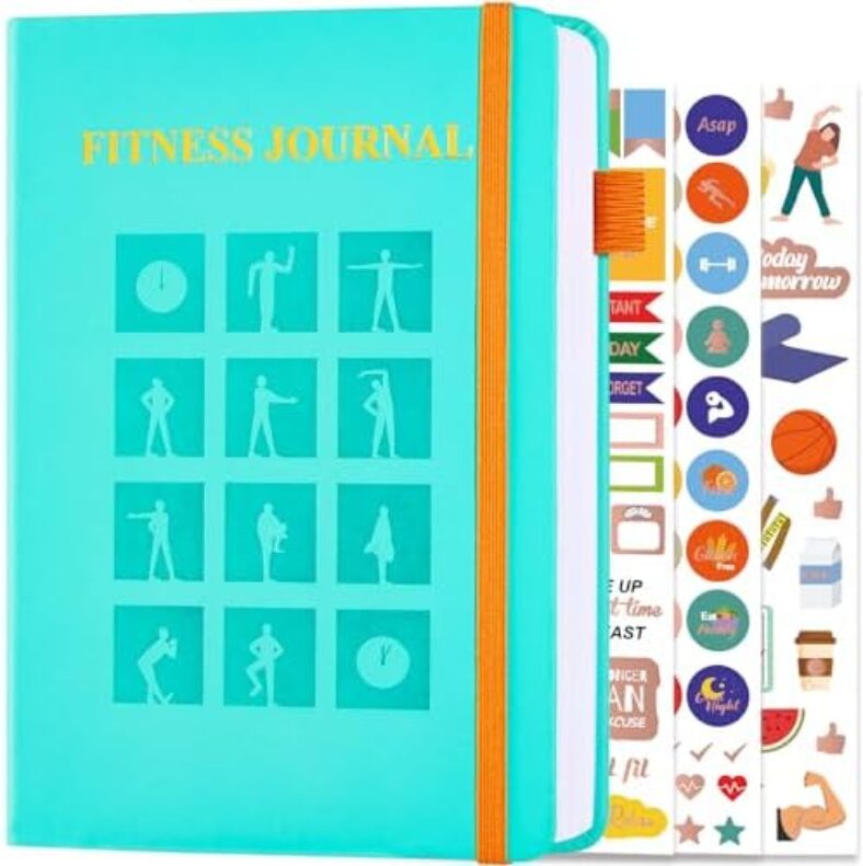 Food & Fitness Journal, Weight Loss Journal for Women, Workout Journal for Daily Fitness Tracking, Gym & Work from Home Fitness Journal, Meal Planner for Personal Health Habit Tracker, Teal