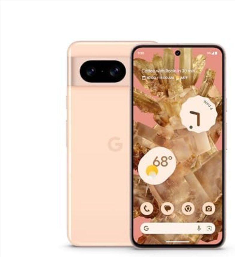 Google Pixel 8 – Unlocked Android Smartphone with Advanced Pixel Camera, 24-Hour Battery, and Powerful Security – Rose – 128 GB