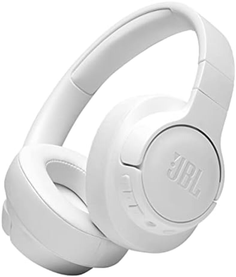 JBL Tune 710BT Wireless Over-Ear Bluetooth Headphones with Microphone, 50H Battery, Hands-Free Calls, Portable (White), Medium