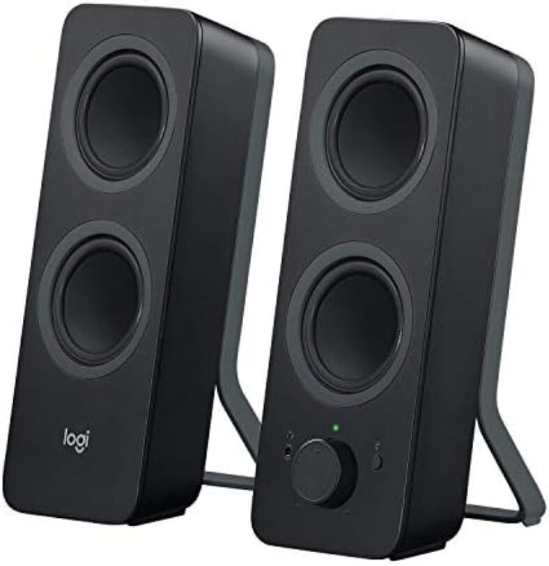 Logitech Z207 2.0 Multi Device Stereo Speaker (Black), 9.5″ x 3.5″ x 4.9&Quot;