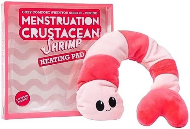 Menstruation Crustacean Shrimp: Lavender-Scented Microwaveable Heating Pad, Valentine’s Day Gifts for Her