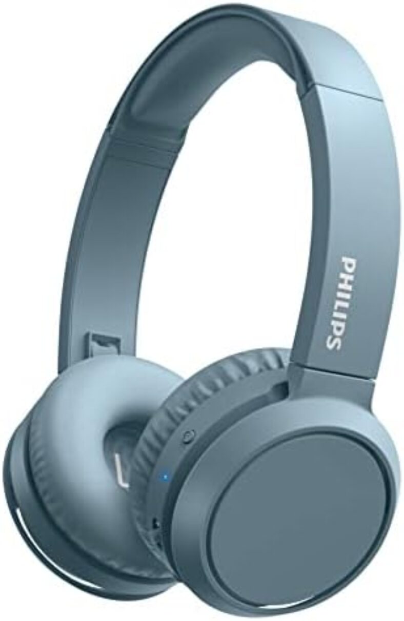 PHILIPS H4205 On-Ear Wireless Headphones with 32mm Drivers and BASS Boost on-Demand, Blue