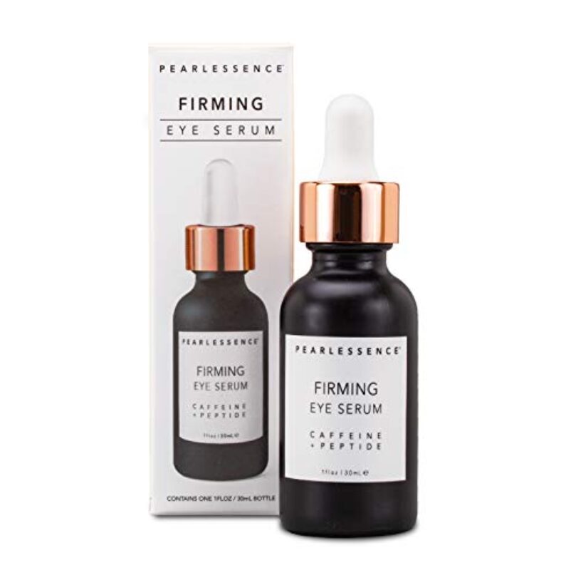 Pearlessence Firming Eye Serum with Caffeine + Peptide – Rejuvenates Puffy Eyes & Reduces Under Eye Bags | Made in USA & Cruelty Free (1oz)