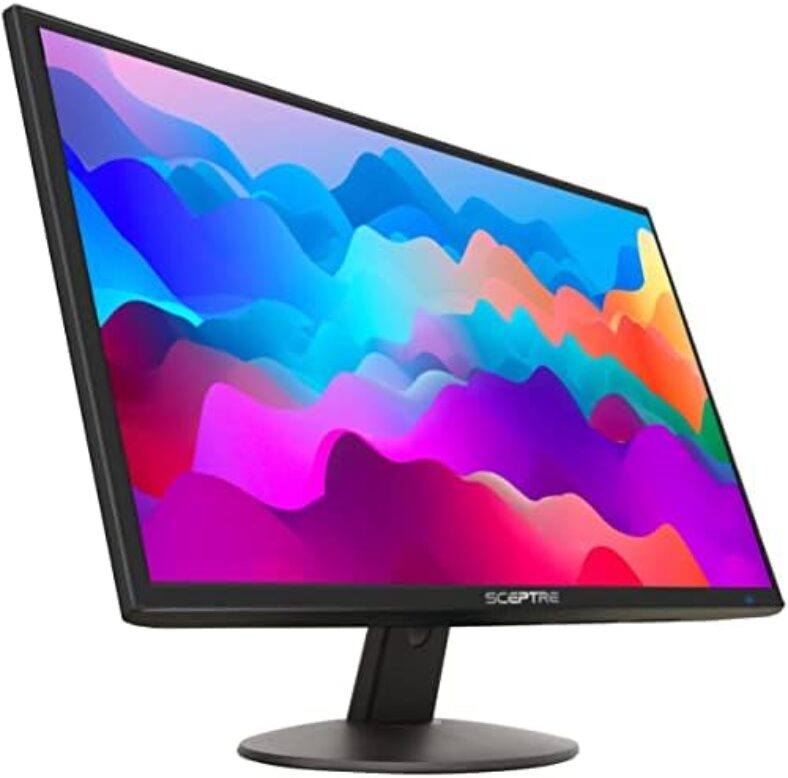 Sceptre 20″ 1600×900 75Hz Ultra Thin LED Monitor 2x HDMI VGA Built-in Speakers, Machine Black Wide Viewing Angle 170° (Horizontal) / 160° (Vertical)