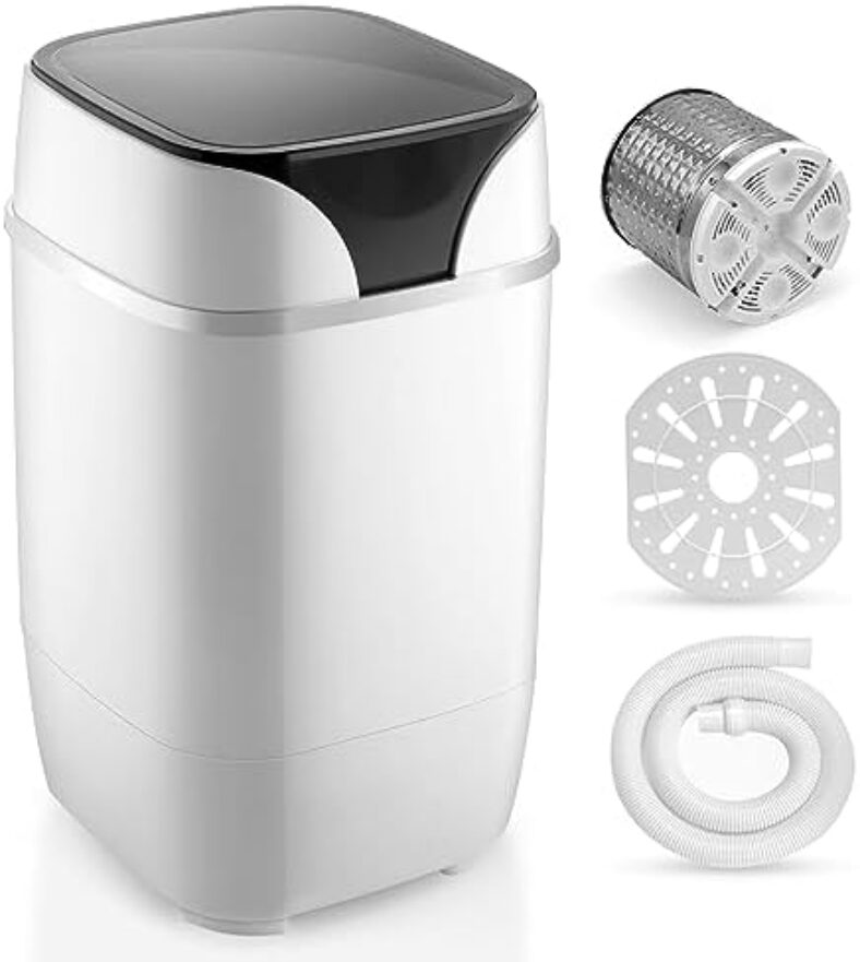 SereneLife PUCWM200 Portable Machine Full-Automatic Compact Washer with Washing Programs Ideal for RV, Dorm, Apartment (White)