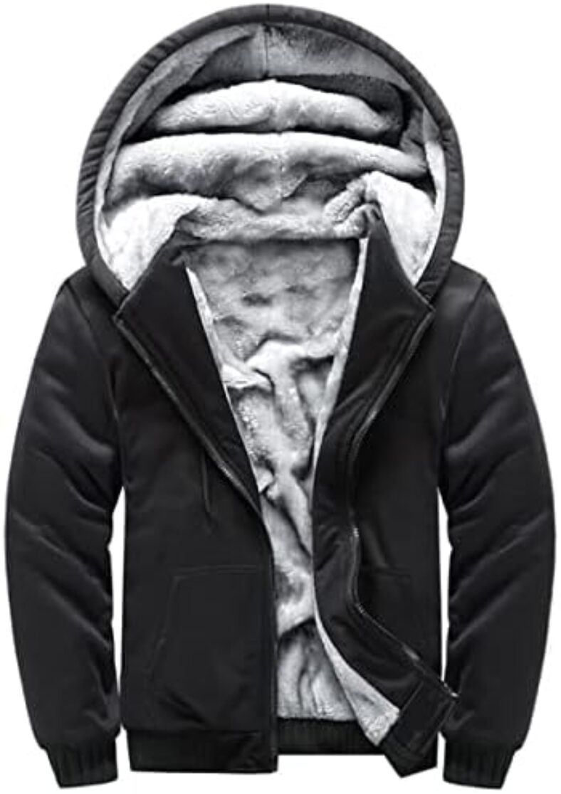 Sovtemp Hoodies for Men Full Zip Up Fleece Warm Jackets Thick Coats Heavyweight Sweatershirts