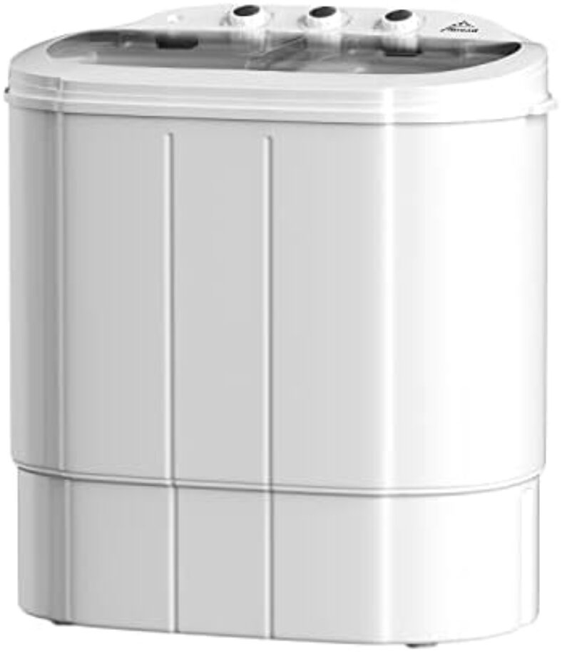 TOREAD Portable Small Washing Machine, 13.5Lbs Mini Compact Washer and Spinner Combo, 2 in 1 Apartment Washers with Twin Tub for Laundry, Dorms, College, RV, Camping