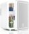 CUTIEWORLD Makeup Fridge With Dimmable LED Light Mirror, 4L Mini Fridge for Bedroom, Car, Office & Dorm, Cooler & Warmer, Portable Small Refrigerator for Cosmetics, Skin Care and Food, White
