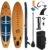 JC-ATHLETICS Inflatable Stand Up Paddle Board (6 Inches Thick), ISUP Package W/Premium SUP Accessories & Backpack, Non-Slip Deck,Fins, Adjustable Paddle, Leash, Hand Pump,Standing Boat for Youth & Adult