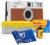 Reusable Film Camera 35mm Bundle Includes Kodak Ektar H35 Half Frame Film Cameras Color Brown Yellow Film Case for 5 Rolls and ISO 400 35 mm Film with Branded Microfiber Cloth by USEFILL5