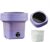 Small Portable Washing Machine, Mini Washer 9L High Capacity with 3 Modes Deep Cleaning for Underwear, Baby Clothes, or Small Items, Foldable Washing Machine for Apartments, Camping, Travel (Purple)