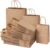 TOMNK 120pcs Brown Paper Bags with Handles Assorted Sizes Mixed Sizes Bulk Kraft Paper Gift Merchandise Bags for Business, Shopping, Retail