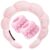 Zkptops Spa Headband for Washing Face Wristband Set Sponge Makeup Skincare, Terry Cloth Bubble Soft Get Ready Hairband for Women Girl Puffy Padded Headwear Non Slip Thick Hair Accessory(Pink)