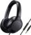 noot products A319 Over Ear Wired Headphones with Volume Control, Microphone, Adjustable Headband and 3.5mm Audiojack Headphones for School Home Work (Black)